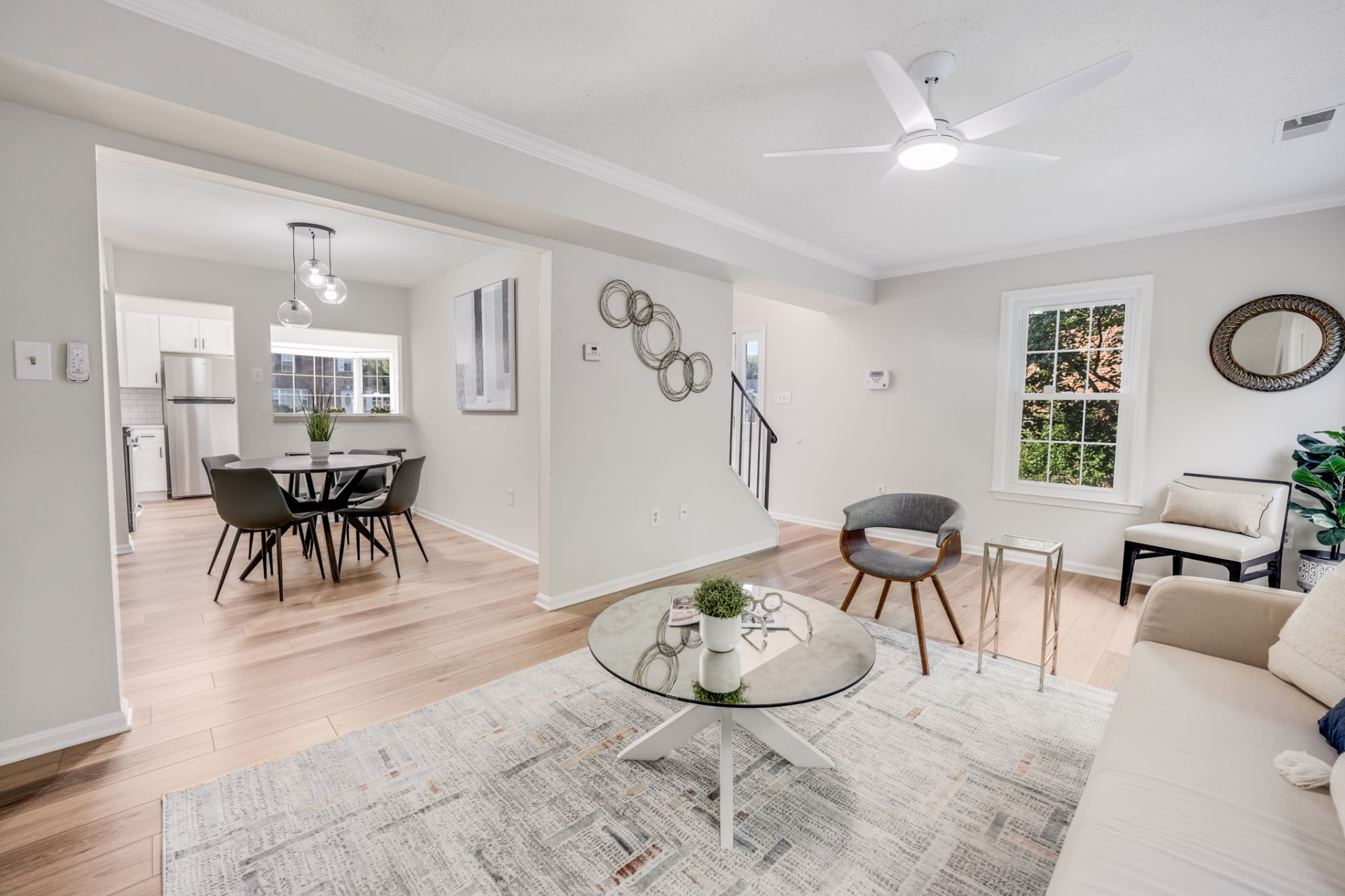 Open Dining Space professionally prepared by Phoenix Staging + Design
