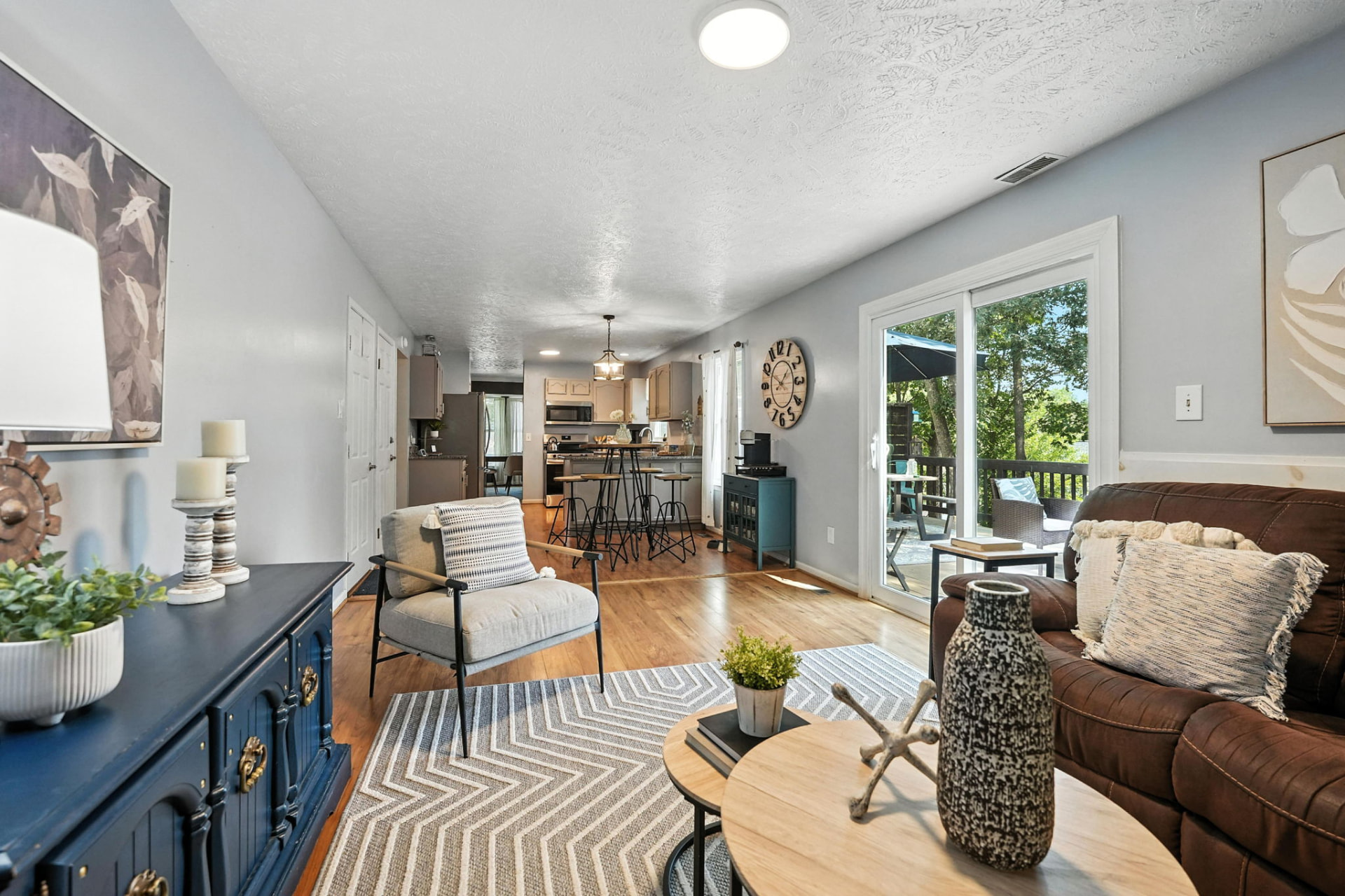 Sunlit Living Room professionally prepared by Phoenix Staging + Design
