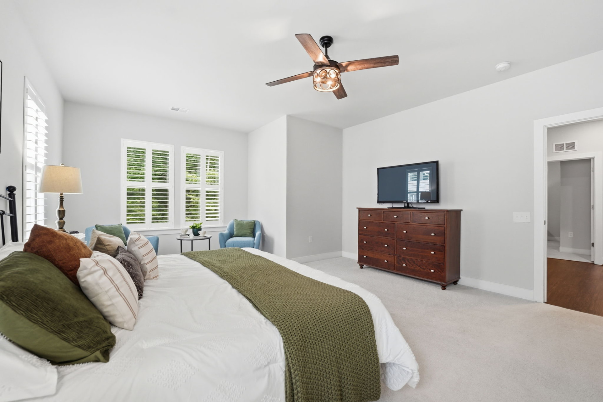 Primary Suite professionally prepared by Phoenix Staging + Design